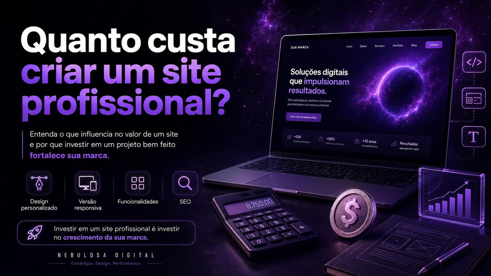 Quanto custa criar um site profissional?